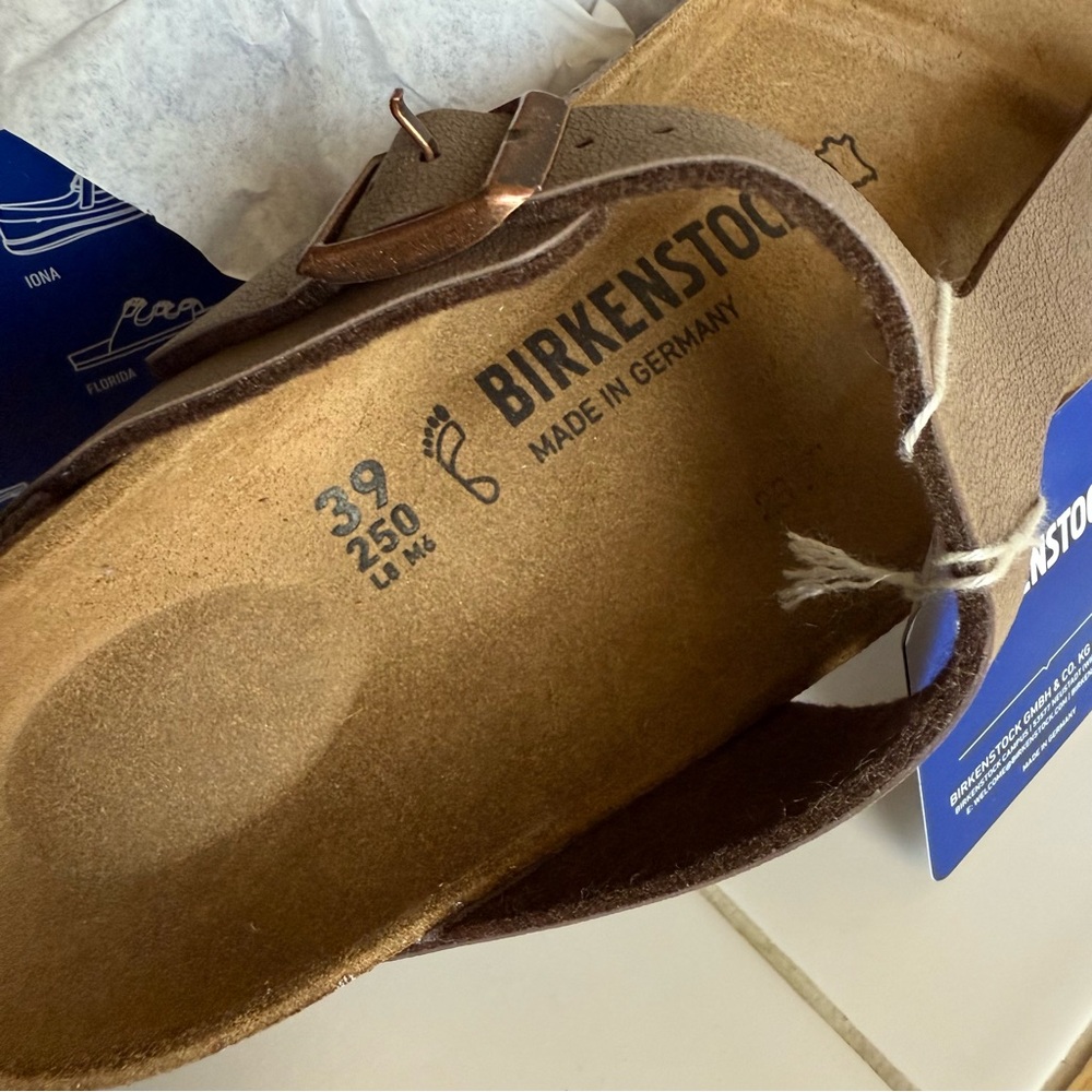 Birkenstock Women's Gizeh Birkibuc Mocha Sandal - Picture 2 of 6